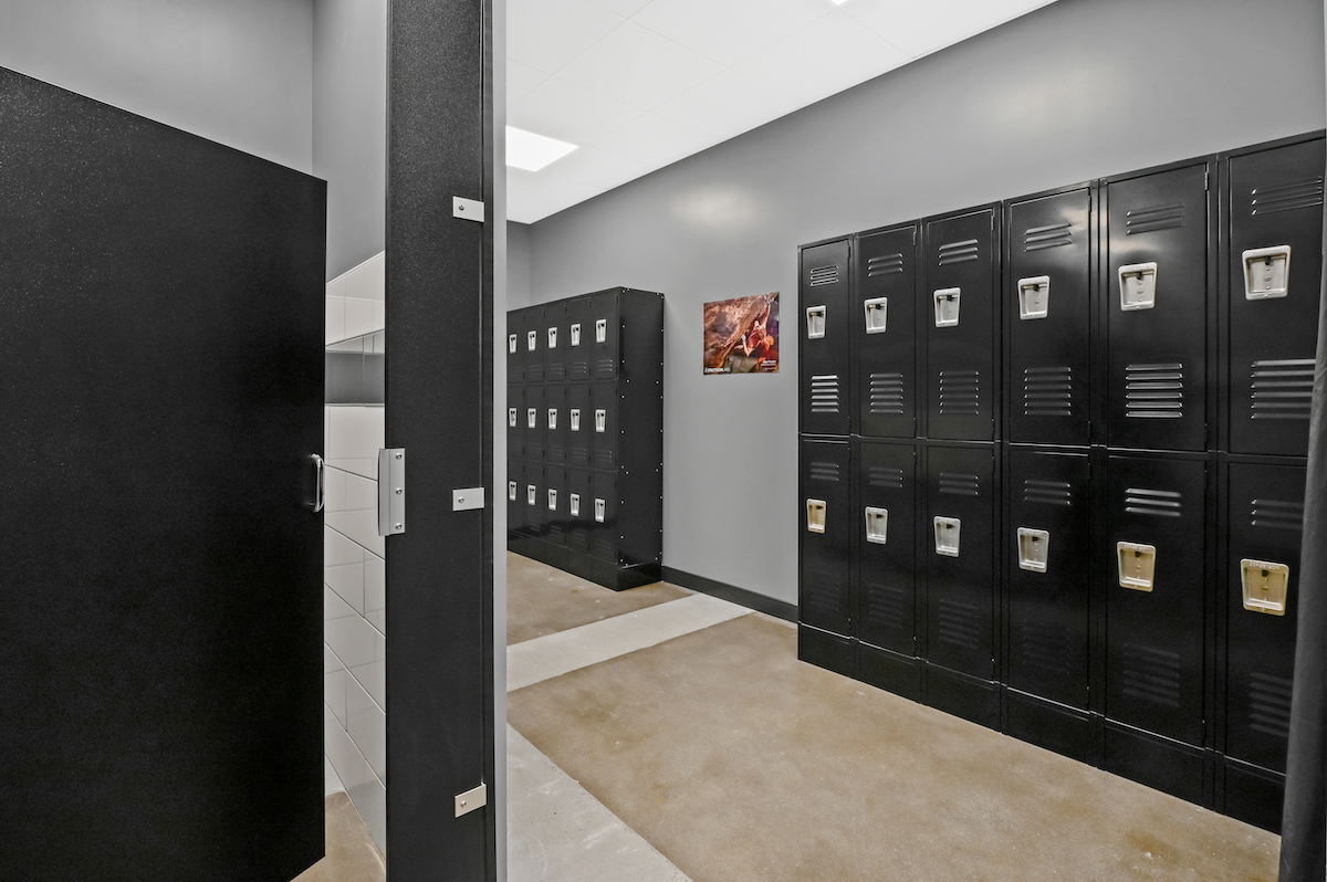 Lockers in the locker room